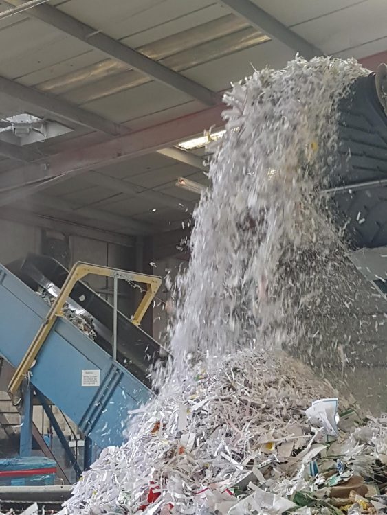 documents getting shredded