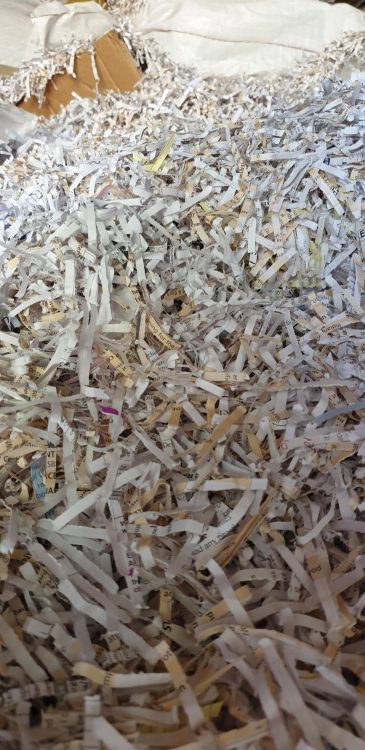 shredded documents